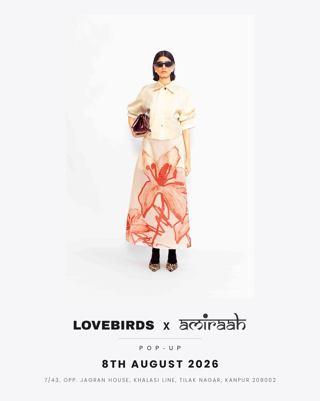 Lovebirds × Amiraah pop-up — 8 August 2026 at Amiraah, Kanpur